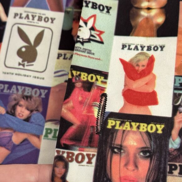 Playboy Centerfold Magazine Cover 90’s Y2K Button Shirt Men’s Size Large Vintage - Picture 6 of 10